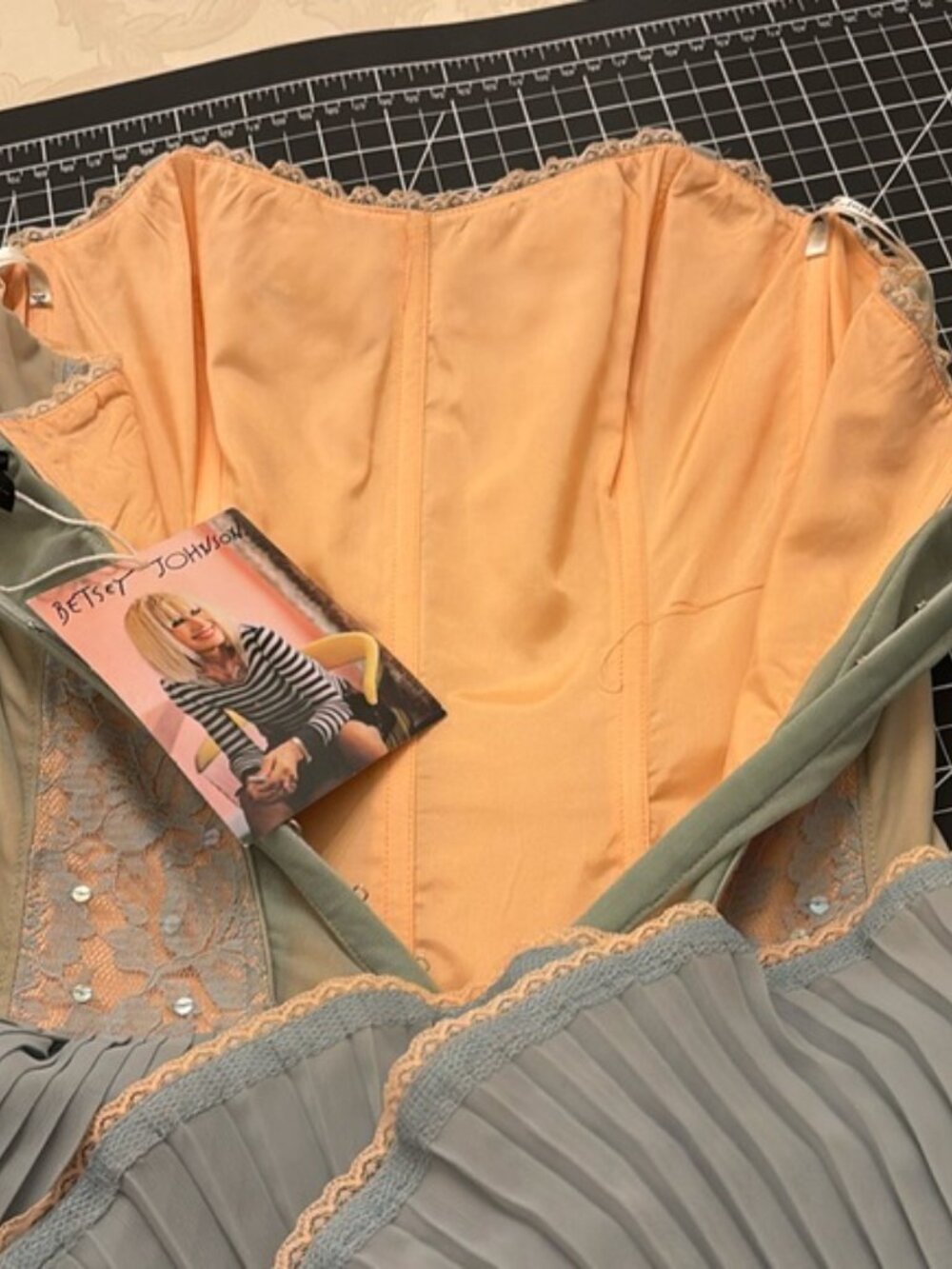 Betsey Johnson, ballet core corseted, tiered skirt dress. Size 2. Never worn. - Picture 5 of 12